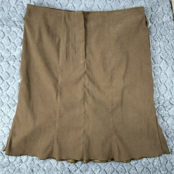 XOXO‎ Womens Tan Knee-Length Flared Skirt Size 7 Y2K - Picture 1 of 8